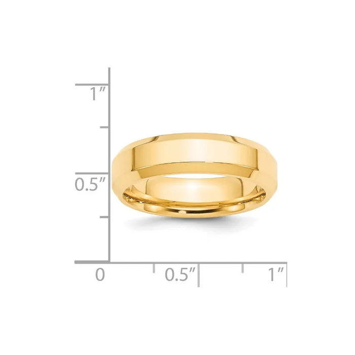 Goldia Rings Solid 18K Yellow Gold 6mm Bevel Edge Comfort Fit MensWomens Wedding Band Ring Size 65 Goldia Rings Solid 18K Yellow Gold 6mm Bevel Edge Comfort Fit MensWomens Wedding Band Ring Size 65