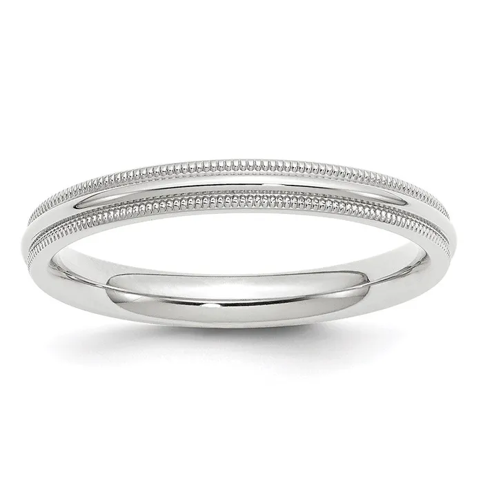Goldia Solid 10K White Gold 3mm Milgrain Comfort Fit MensWomens Wedding Band Ring Size 95 Rings Goldia Solid 10K White Gold 3mm Milgrain Comfort Fit MensWomens Wedding Band Ring Size 95 Rings