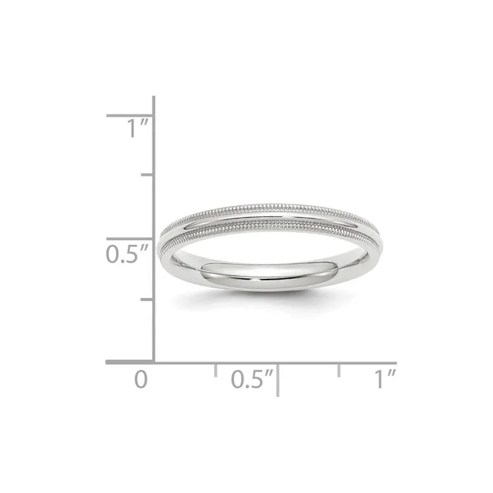 Goldia Solid 10K White Gold 3mm Milgrain Comfort Fit MensWomens Wedding Band Ring Size 95 Rings Goldia Solid 10K White Gold 3mm Milgrain Comfort Fit MensWomens Wedding Band Ring Size 95 Rings