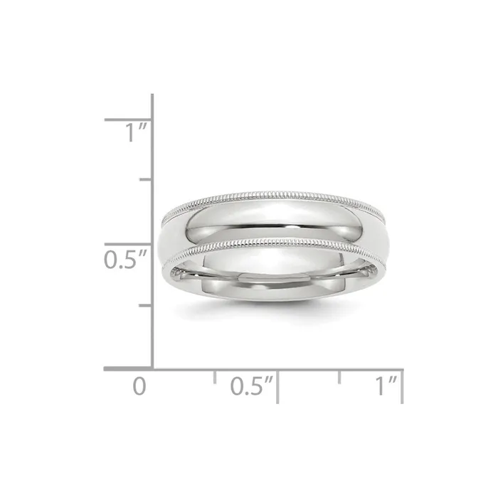 Goldia Solid 10K White Gold 6mm Milgrain Comfort Fit MensWomens Wedding Band Ring Size 115 Rings Goldia Solid 10K White Gold 6mm Milgrain Comfort Fit MensWomens Wedding Band Ring Size 115 Rings