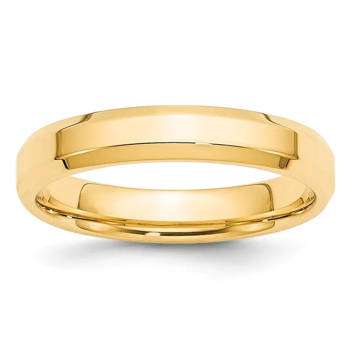 Goldia Solid 10K Yellow Gold 4mm Bevel Edge Comfort Fit MensWomens Wedding Band Ring Size 75 Rings Goldia Solid 10K Yellow Gold 4mm Bevel Edge Comfort Fit MensWomens Wedding Band Ring Size 75 Rings
