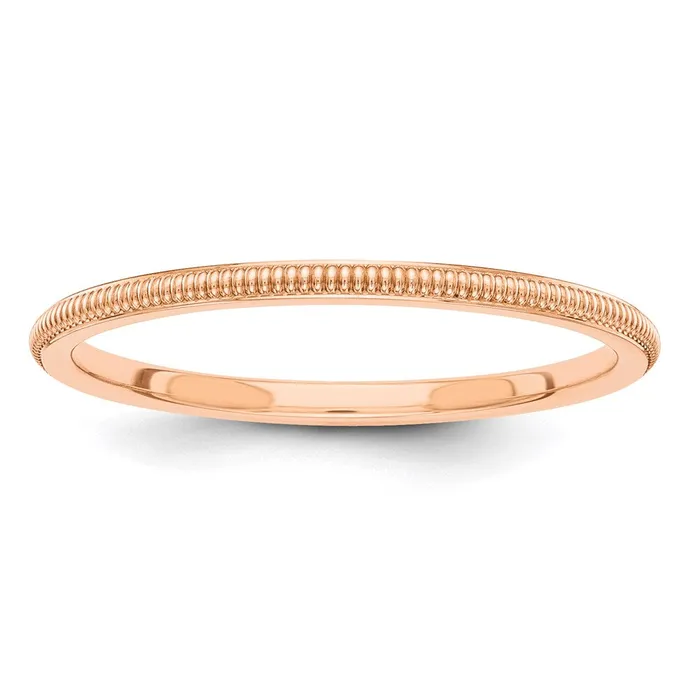 Goldia Solid 18K Rose Gold 15mm Milgrain MensWomens Wedding Band Ring Size 65 Rings Goldia Solid 18K Rose Gold 15mm Milgrain MensWomens Wedding Band Ring Size 65 Rings