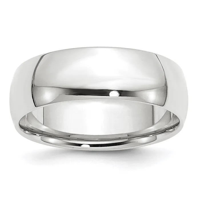 Goldia Solid 18K White Gold 7mm Light Weight Comfort Fit MensWomens Wedding Band Ring Size 65 Rings Goldia Solid 18K White Gold 7mm Light Weight Comfort Fit MensWomens Wedding Band Ring Size 65 Rings