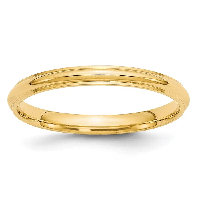 Goldia Solid 18K Yellow Gold 25mm Half Round with Edge MensWomens Wedding Band Ring Size 75 Rings Goldia Solid 18K Yellow Gold 25mm Half Round with Edge MensWomens Wedding Band Ring Size 75 Rings