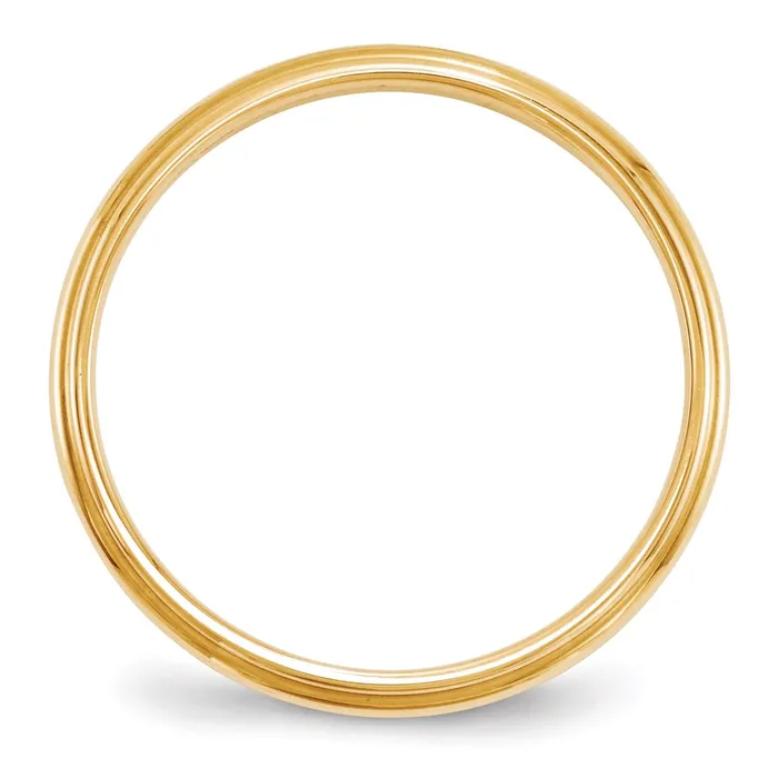 Goldia Solid 18K Yellow Gold 25mm Half Round with Edge MensWomens Wedding Band Ring Size 75 Rings Goldia Solid 18K Yellow Gold 25mm Half Round with Edge MensWomens Wedding Band Ring Size 75 Rings