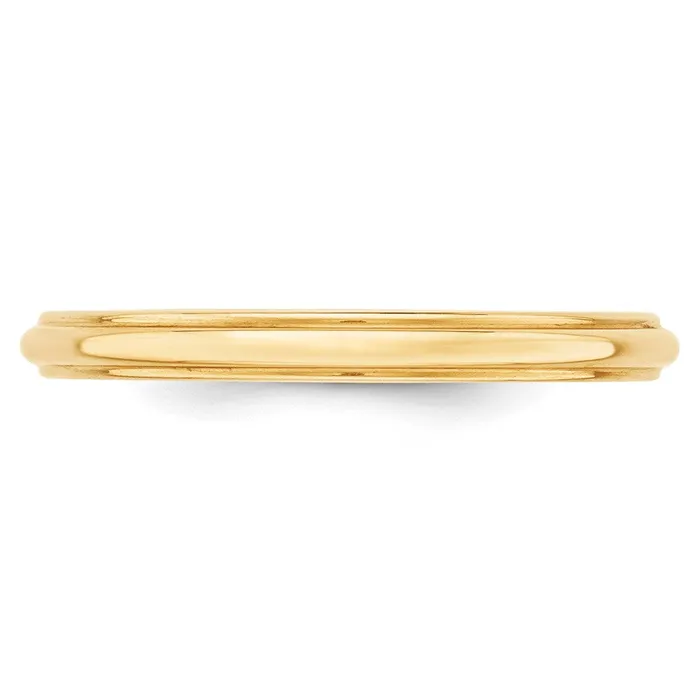 Goldia Solid 18K Yellow Gold 25mm Half Round with Edge MensWomens Wedding Band Ring Size 75 Rings Goldia Solid 18K Yellow Gold 25mm Half Round with Edge MensWomens Wedding Band Ring Size 75 Rings