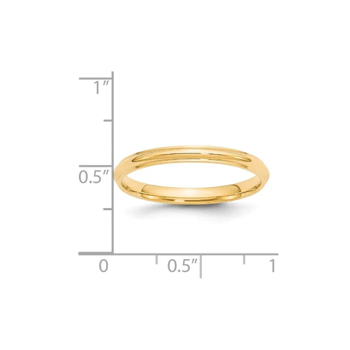 Goldia Solid 18K Yellow Gold 25mm Half Round with Edge MensWomens Wedding Band Ring Size 75 Rings Goldia Solid 18K Yellow Gold 25mm Half Round with Edge MensWomens Wedding Band Ring Size 75 Rings