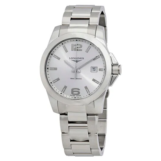 JMS always Bracelets Original Longines Conquest Silver Dial Stainless Steel Mens 41mm Watch L37594766 JMS always Bracelets Original Longines Conquest Silver Dial Stainless Steel Mens 41mm Watch L37594766