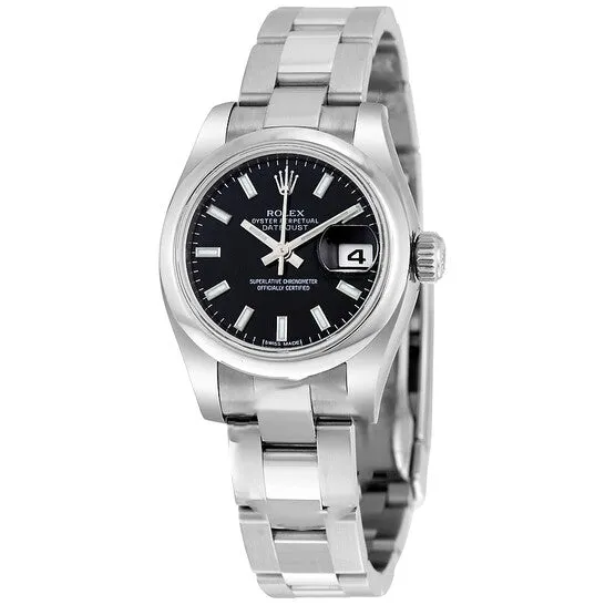 JMS always Bracelets Original Rolex Lady Datejust 26 Black Dial Stainless Steel Oyster Bracelet Automatic Watch 179160BKSO JMS always Bracelets Original Rolex Lady Datejust 26 Black Dial Stainless Steel Oyster Bracelet Automatic Watch 179160BKSO