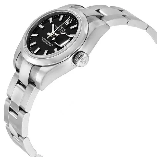 JMS always Bracelets Original Rolex Lady Datejust 26 Black Dial Stainless Steel Oyster Bracelet Automatic Watch 179160BKSO JMS always Bracelets Original Rolex Lady Datejust 26 Black Dial Stainless Steel Oyster Bracelet Automatic Watch 179160BKSO