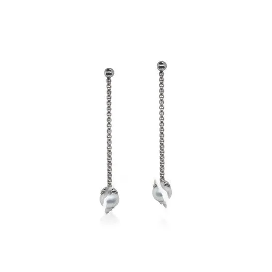 JMS always Earrings Original ALOR Grey Chain Reaction Freshwater Pearl Drop Earrings JMS always Earrings Original ALOR Grey Chain Reaction Freshwater Pearl Drop Earrings