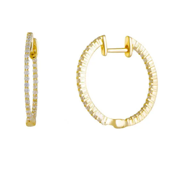 JMS always Earrings Original LB Exclusive 14K Yellow Gold 55 Carat VS1 G Color Diamond Pave Inside Out Hoop Earrings JMS always Earrings Original LB Exclusive 14K Yellow Gold 55 Carat VS1 G Color Diamond Pave Inside Out Hoop Earrings