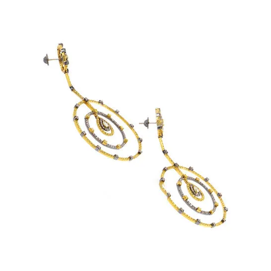 JMS always Earrings Original LB Exclusive 18K Yellow Gold Multi Diamond Drop Earrings JMS always Earrings Original LB Exclusive 18K Yellow Gold Multi Diamond Drop Earrings