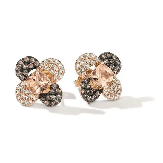 JMS always Earrings Original Le Vian Ladies Peach Morganite Earrings set in 14K Strawberry Gold