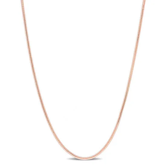 JMS always Necklaces Original AMOUR 12mm Snake Chain Necklace In Rose Plated Sterling Silver 16 In JMS always Necklaces Original AMOUR 12mm Snake Chain Necklace In Rose Plated Sterling Silver 16 In