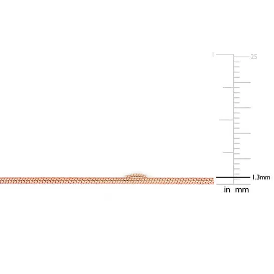 JMS always Necklaces Original AMOUR 12mm Snake Chain Necklace In Rose Plated Sterling Silver 16 In JMS always Necklaces Original AMOUR 12mm Snake Chain Necklace In Rose Plated Sterling Silver 16 In