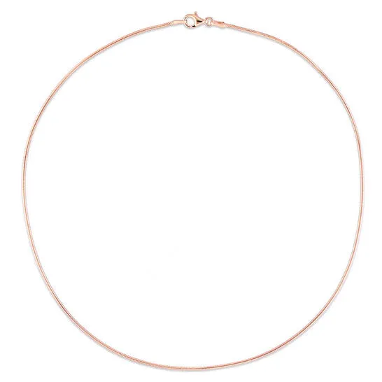 JMS always Necklaces Original AMOUR 12mm Snake Chain Necklace In Rose Plated Sterling Silver 16 In JMS always Necklaces Original AMOUR 12mm Snake Chain Necklace In Rose Plated Sterling Silver 16 In