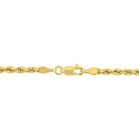 JMS always Necklaces Original AMOUR 20 Inch Rope Chain Necklace In 10K Yellow Gold 3 Mm JMS always Necklaces Original AMOUR 20 Inch Rope Chain Necklace In 10K Yellow Gold 3 Mm