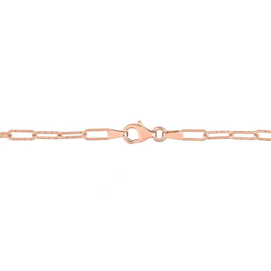 JMS always Necklaces Original AMOUR Fancy Paperclip Chain Necklace In Rose Plated Sterling Silver 18 In JMS always Necklaces Original AMOUR Fancy Paperclip Chain Necklace In Rose Plated Sterling Silver 18 In