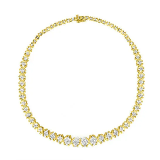 JMS always Necklaces Original Haus of Brilliance 10k Yellow Gold 4 cttw Brilliant RoundCut Diamond Graduating Riviera Statement Necklace HI Color I2I3 Clarity JMS always Necklaces Original Haus of Brilliance 10k Yellow Gold 4 cttw Brilliant RoundCut Diamond Graduating Riviera Statement Necklace HI Color I2I3 Clarity