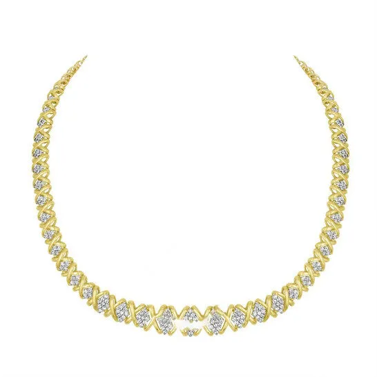 JMS always Necklaces Original Haus of Brilliance 10k Yellow Gold 4 cttw Brilliant RoundCut Diamond Graduating Riviera Statement Necklace HI Color I2I3 Clarity JMS always Necklaces Original Haus of Brilliance 10k Yellow Gold 4 cttw Brilliant RoundCut Diamond Graduating Riviera Statement Necklace HI Color I2I3 Clarity