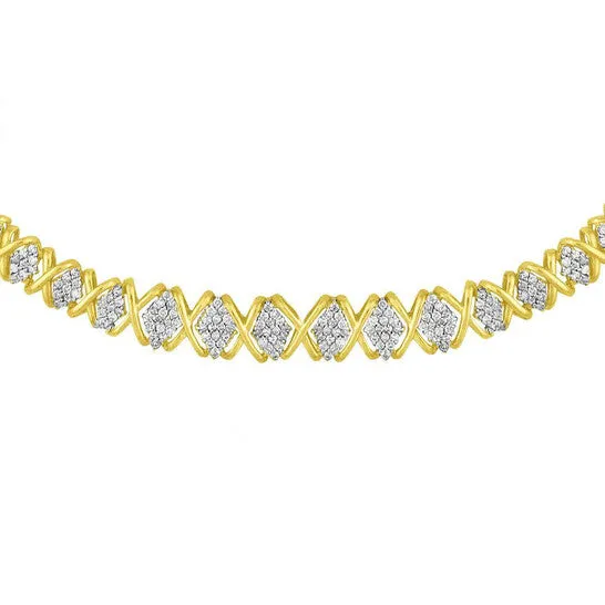 JMS always Necklaces Original Haus of Brilliance 10k Yellow Gold 4 cttw Brilliant RoundCut Diamond Graduating Riviera Statement Necklace HI Color I2I3 Clarity JMS always Necklaces Original Haus of Brilliance 10k Yellow Gold 4 cttw Brilliant RoundCut Diamond Graduating Riviera Statement Necklace HI Color I2I3 Clarity