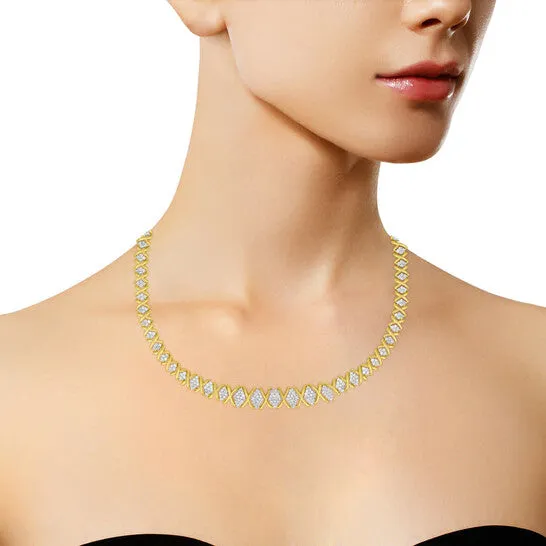 JMS always Necklaces Original Haus of Brilliance 10k Yellow Gold 4 cttw Brilliant RoundCut Diamond Graduating Riviera Statement Necklace HI Color I2I3 Clarity JMS always Necklaces Original Haus of Brilliance 10k Yellow Gold 4 cttw Brilliant RoundCut Diamond Graduating Riviera Statement Necklace HI Color I2I3 Clarity