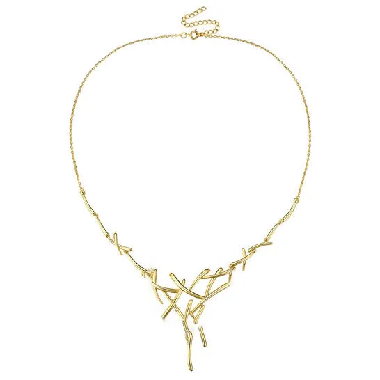 JMS always Necklaces Original Megan Walford 14k Gold Plated with Diamond Cubic Zirconia Sticks Contemporary Statement Necklace JMS always Necklaces Original Megan Walford 14k Gold Plated with Diamond Cubic Zirconia Sticks Contemporary Statement Necklace