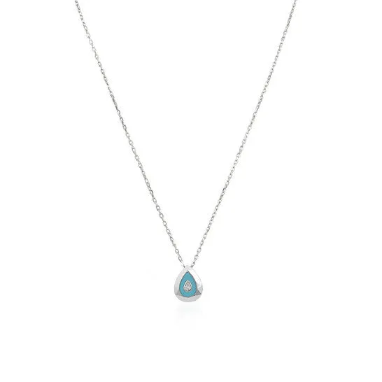 JMS always Necklaces Original Picasso And Co Ladies 18k White Gold 005 Ct Pear Cut Diamond Pendant JMS always Necklaces Original Picasso And Co Ladies 18k White Gold 005 Ct Pear Cut Diamond Pendant