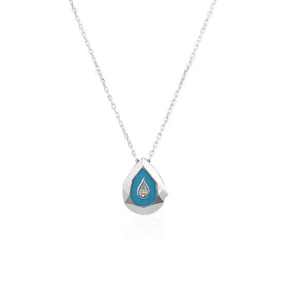 JMS always Necklaces Original Picasso And Co Ladies 18k White Gold 005 Ct Pear Cut Diamond Pendant JMS always Necklaces Original Picasso And Co Ladies 18k White Gold 005 Ct Pear Cut Diamond Pendant