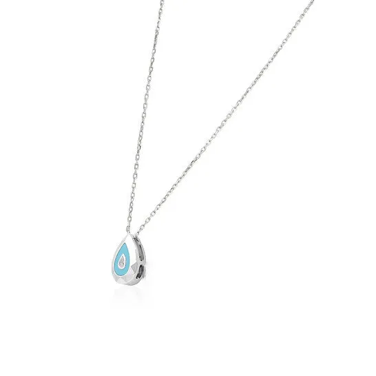 JMS always Necklaces Original Picasso And Co Ladies 18k White Gold 005 Ct Pear Cut Diamond Pendant JMS always Necklaces Original Picasso And Co Ladies 18k White Gold 005 Ct Pear Cut Diamond Pendant