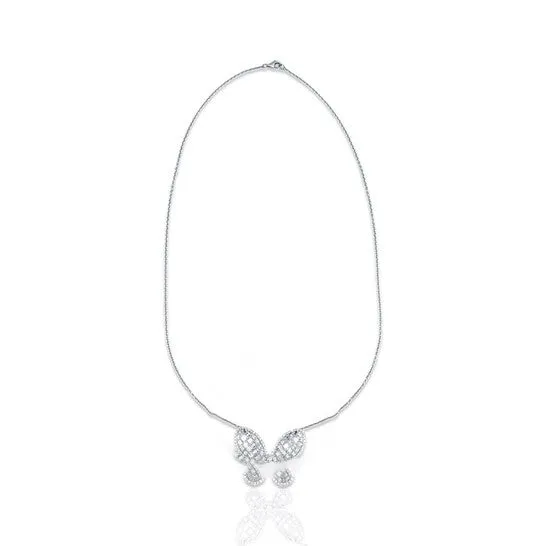 JMS always Necklaces Original Tresorra 18K White Gold Diamond Butterfly Necklace JMS always Necklaces Original Tresorra 18K White Gold Diamond Butterfly Necklace