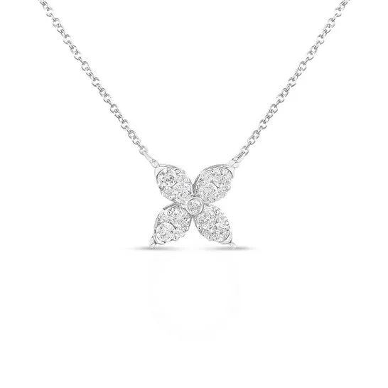 JMS always Original 10K White Gold 12 Cttw Brilliant Round Diamond Marquise Shaped 4 Leaf Clover Adjustable 1618 Inch Necklace IJ Color I1I2 Clarity Necklaces JMS always Original 10K White Gold 12 Cttw Brilliant Round Diamond Marquise Shaped 4 Leaf Clover Adjustable 1618 Inch Necklace IJ Color I1I2 Clarity Necklaces