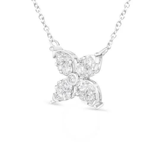 JMS always Original 10K White Gold 12 Cttw Brilliant Round Diamond Marquise Shaped 4 Leaf Clover Adjustable 1618 Inch Necklace IJ Color I1I2 Clarity Necklaces JMS always Original 10K White Gold 12 Cttw Brilliant Round Diamond Marquise Shaped 4 Leaf Clover Adjustable 1618 Inch Necklace IJ Color I1I2 Clarity Necklaces
