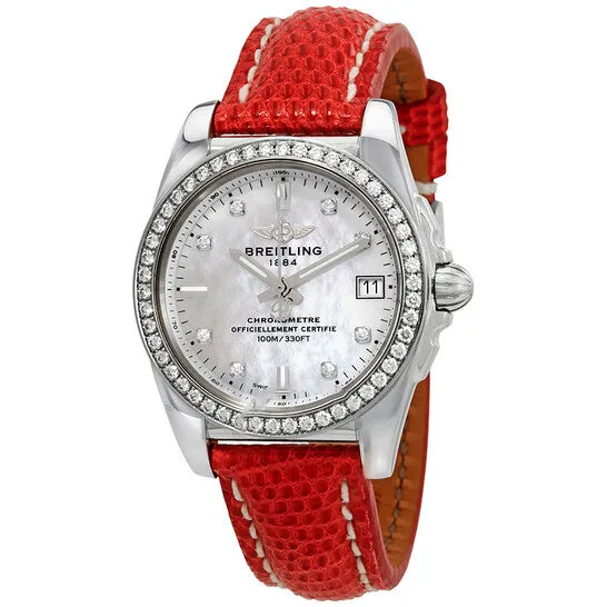 JMS always Original Breitling Galactic Mother of Pearl Diamond Dial Ladies Watch A7433053A780RDZT Watches JMS always Original Breitling Galactic Mother of Pearl Diamond Dial Ladies Watch A7433053A780RDZT Watches