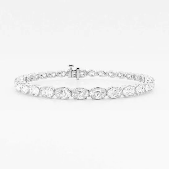 JMS always Original Brilliant Diamond 14K White Gold 9 CTTW OvalCut LAB GROWN Diamond EastWest Tennis Bracelet 7 inches FG SI1 Bracelets JMS always Original Brilliant Diamond 14K White Gold 9 CTTW OvalCut LAB GROWN Diamond EastWest Tennis Bracelet 7 inches FG SI1 Bracelets