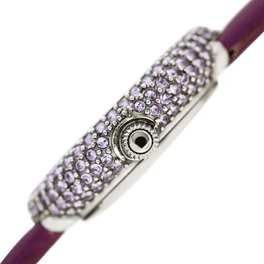 JMS always Original Burgi Quartz Crystal Silver Dial Purple Satin Ladies Watch BUR227PU Watches JMS always Original Burgi Quartz Crystal Silver Dial Purple Satin Ladies Watch BUR227PU Watches