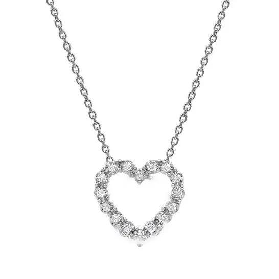 JMS always Original Diamond Muse 025 cttw White Gold Over Sterling Silver Open Heart Necklace for Women Necklaces JMS always Original Diamond Muse 025 cttw White Gold Over Sterling Silver Open Heart Necklace for Women Necklaces