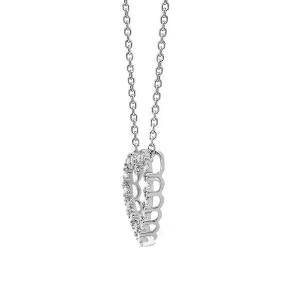 JMS always Original Diamond Muse 025 cttw White Gold Over Sterling Silver Open Heart Necklace for Women Necklaces JMS always Original Diamond Muse 025 cttw White Gold Over Sterling Silver Open Heart Necklace for Women Necklaces