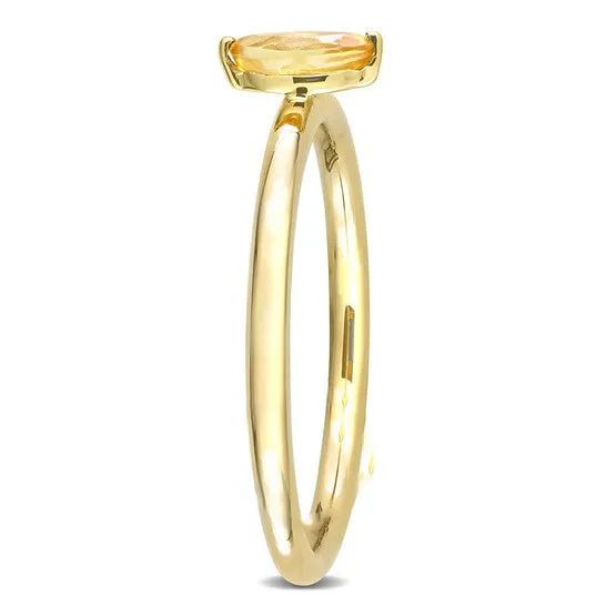 JMS always Rings Original Amour 10k Yellow Gold 13 CT TGW Marquise Yellow Sapphire Stackable Ring JMS always Rings Original Amour 10k Yellow Gold 13 CT TGW Marquise Yellow Sapphire Stackable Ring