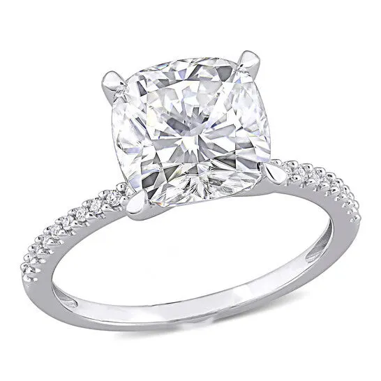JMS always Rings Original Amour Ladies 14k White Gold 35 Ct Cushion Cut White Moissanite Solitaire Ring JMS always Rings Original Amour Ladies 14k White Gold 35 Ct Cushion Cut White Moissanite Solitaire Ring