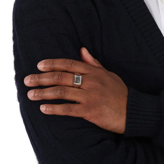 JMS always Rings Original Amour Sterling Silver Black Rhodium Plated 110 CT Black Diamond TW Mens Ring JMS always Rings Original Amour Sterling Silver Black Rhodium Plated 110 CT Black Diamond TW Mens Ring