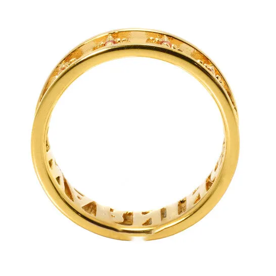 JMS always Rings Original APM Monaco Ladies GoldOrange Crystal Warning Ring Size 52 JMS always Rings Original APM Monaco Ladies GoldOrange Crystal Warning Ring Size 52