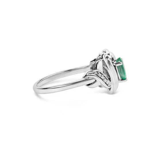JMS always Rings Original Haus of Brilliance 925 Sterling Silver 6x4mm Pear Emerald Gemstone with Diamond Accent Heart Promise Ring HI Color SI1SI2 Clarity JMS always Rings Original Haus of Brilliance 925 Sterling Silver 6x4mm Pear Emerald Gemstone with Diamond Accent Heart Promise Ring HI Color SI1SI2 Clarity