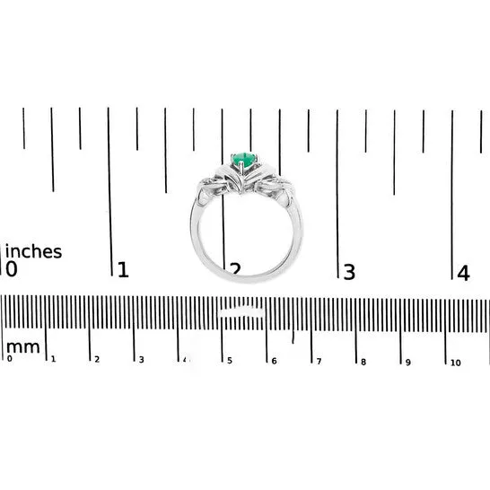 JMS always Rings Original Haus of Brilliance 925 Sterling Silver 6x4mm Pear Emerald Gemstone with Diamond Accent Heart Promise Ring HI Color SI1SI2 Clarity JMS always Rings Original Haus of Brilliance 925 Sterling Silver 6x4mm Pear Emerald Gemstone with Diamond Accent Heart Promise Ring HI Color SI1SI2 Clarity