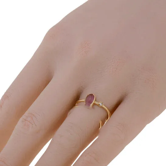 JMS always Rings Original Kendra Scott Chastain 14K Yellow Gold White Diamond and Pink Tourmaline Ring sz 7 4217715965 JMS always Rings Original Kendra Scott Chastain 14K Yellow Gold White Diamond and Pink Tourmaline Ring sz 7 4217715965