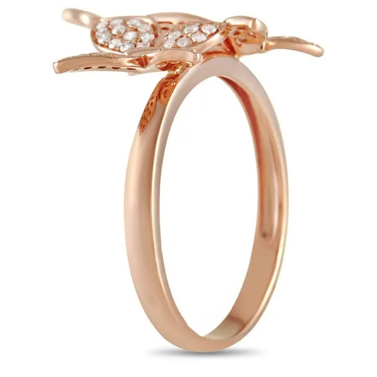 JMS always Rings Original LB Exclusive 14K Rose Gold 030 ct Diamond Butterfly Ring JMS always Rings Original LB Exclusive 14K Rose Gold 030 ct Diamond Butterfly Ring