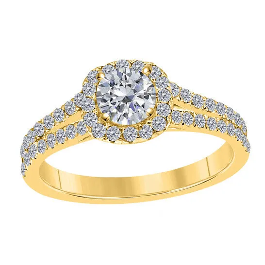 JMS always Rings Original Maulijewels 125 Carat Cushion Halo Real White Diamond Engagement Wedding Ring In 14k Yellow Gold JMS always Rings Original Maulijewels 125 Carat Cushion Halo Real White Diamond Engagement Wedding Ring In 14k Yellow Gold