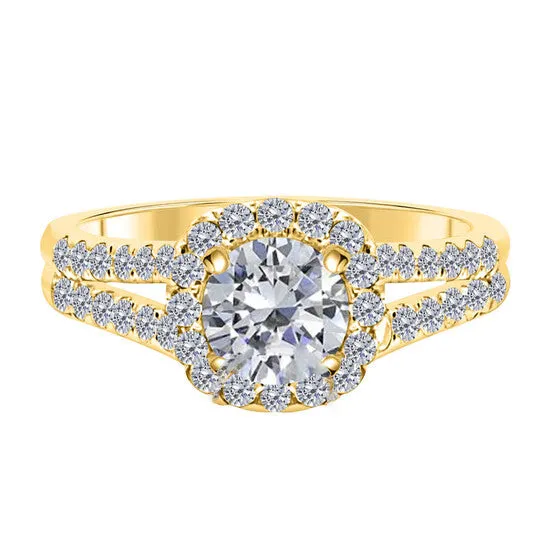 JMS always Rings Original Maulijewels 125 Carat Cushion Halo Real White Diamond Engagement Wedding Ring In 14k Yellow Gold JMS always Rings Original Maulijewels 125 Carat Cushion Halo Real White Diamond Engagement Wedding Ring In 14k Yellow Gold