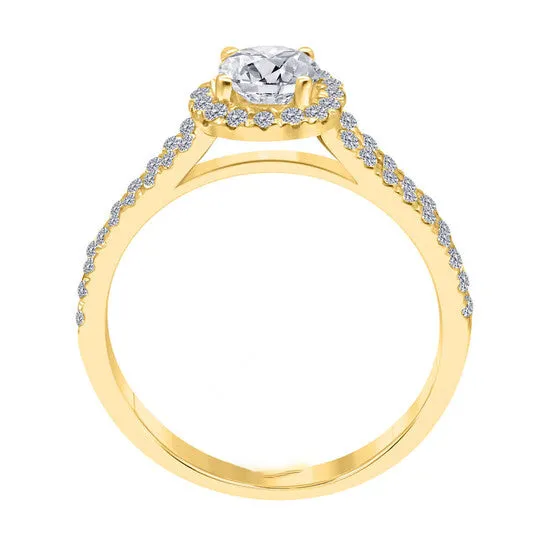 JMS always Rings Original Maulijewels 125 Carat Cushion Halo Real White Diamond Engagement Wedding Ring In 14k Yellow Gold JMS always Rings Original Maulijewels 125 Carat Cushion Halo Real White Diamond Engagement Wedding Ring In 14k Yellow Gold